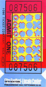 [Andy Warhol Lincoln Center Ticket]