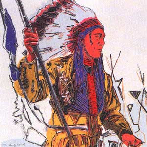 [Andy Warhol Cowboys and Indians; War Bonnet Indian]