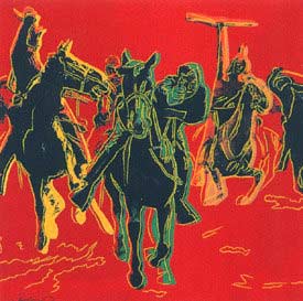 [Andy Warhol Cowboys and Indians; Action Picture]