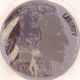 [Andy Warhol Cowboys and Indians; Indian Head Nickel]