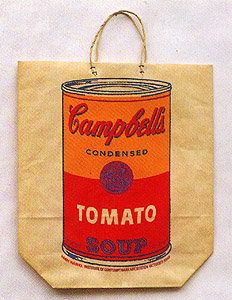 [Andy Warhol Cambells Soup Can on Shopping Bag]