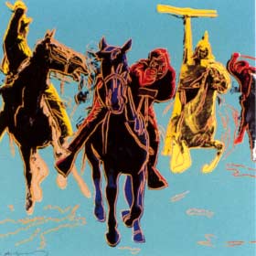 [Andy Warhol Cowboys and Indians; Action Picture]