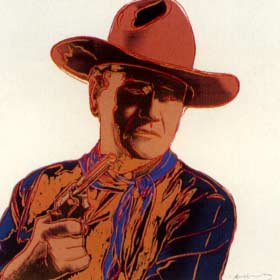 [Andy Warhol Cowboys and Indians; John Wayne]
