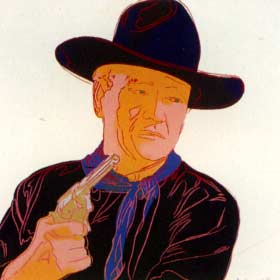 [Andy Warhol Cowboys and Indians; John Wayne]