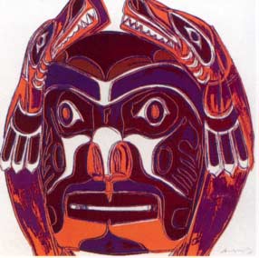 [Andy Warhol Cowboys and Indians; Northwest Coast Mask]