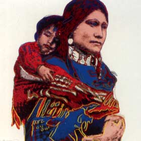 [Andy Warhol Cowboys and Indians; Mother and Child]
