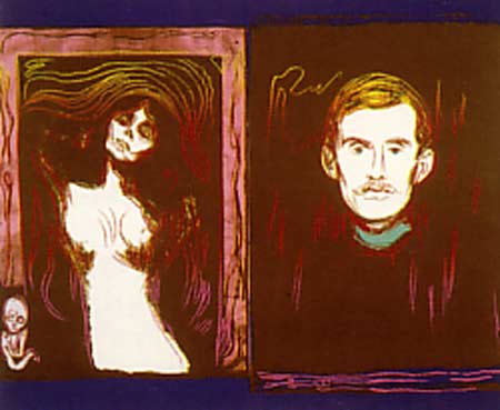[Andy Warhol Madonna and Self-Portait With Skeleton's Arm (After Munch)]