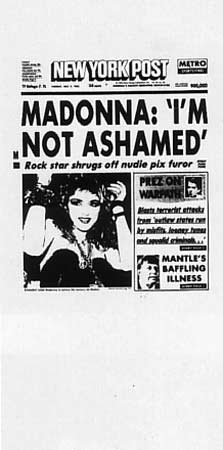 [Andy Warhol New York Post (Madonna: I'm Not Ashamed)]